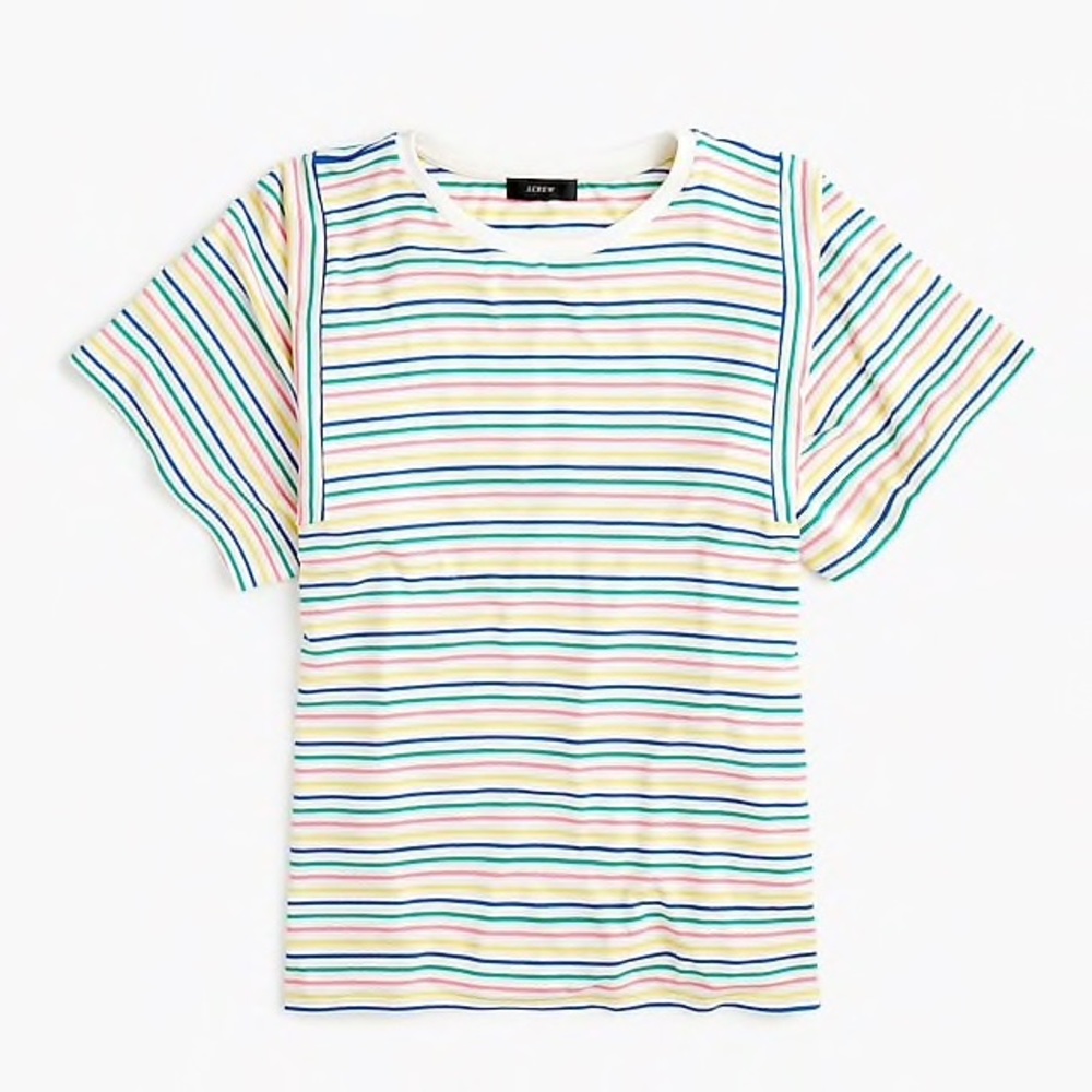 J. Crew multicolor mixed stripe shirt